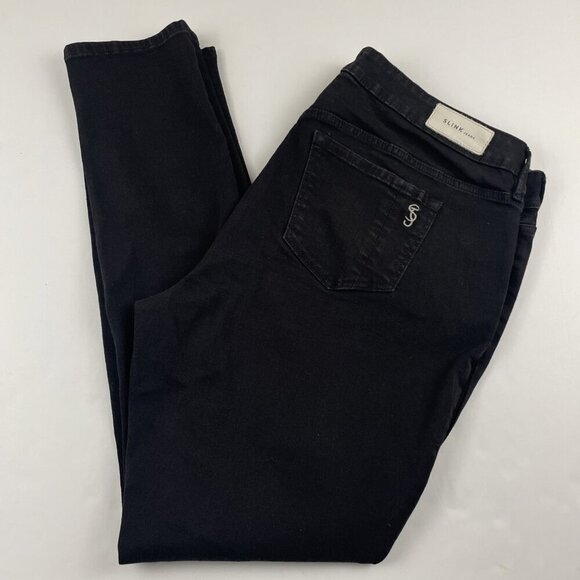 Slink Jeans Curvy Women's 16 Black Cotton Blend Stretch Casual Tapered Leg - Picture 1 of 9